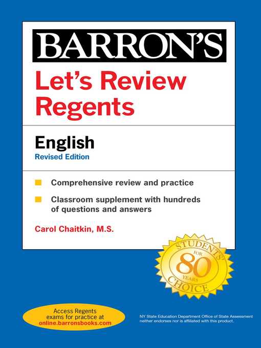 Title details for Let's Review Regents by Barron's Educational Series - Available